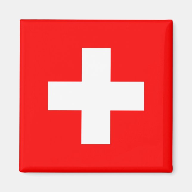Flagge Schweiz (Schweiz) Magnet (Vorne)