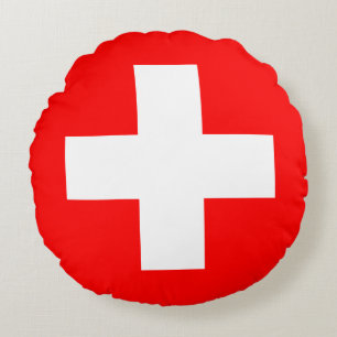 Flagge Schweiz (Schweiz) Rundes Kissen