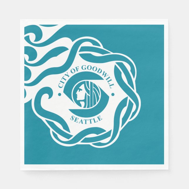 Flagge Seattle (Washington) Serviette (Vorderseite)