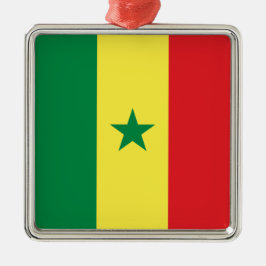 Flagge Senegals (Afrika) Ornament Aus Metall