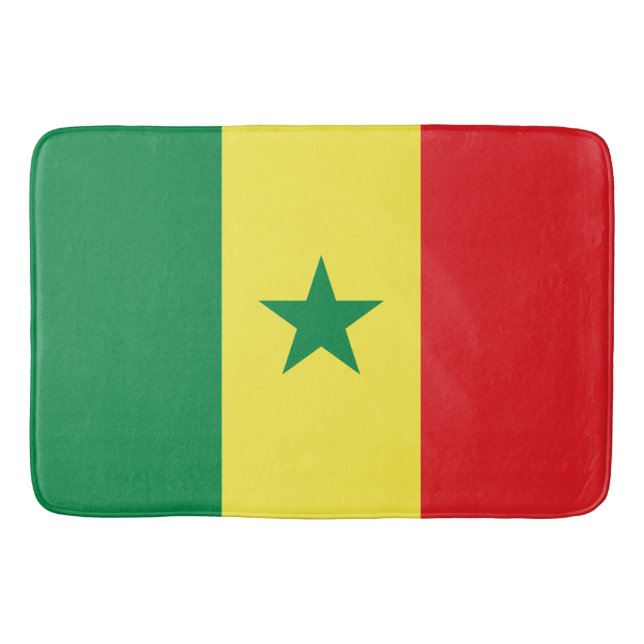 Flagge Senegals Badematte (Vorderseite)