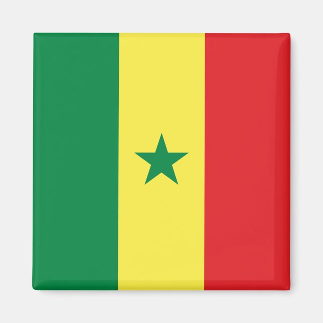 Flagge Senegals Magnet (Vorne)