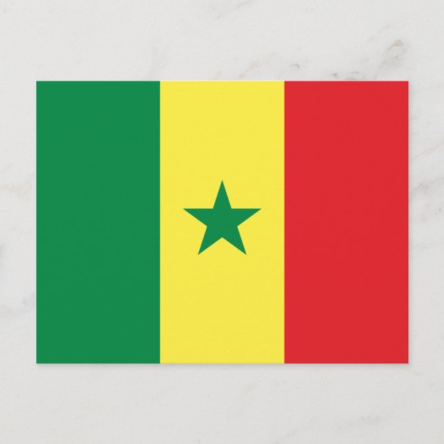 Flagge Senegals Postkarte (Vorderseite)