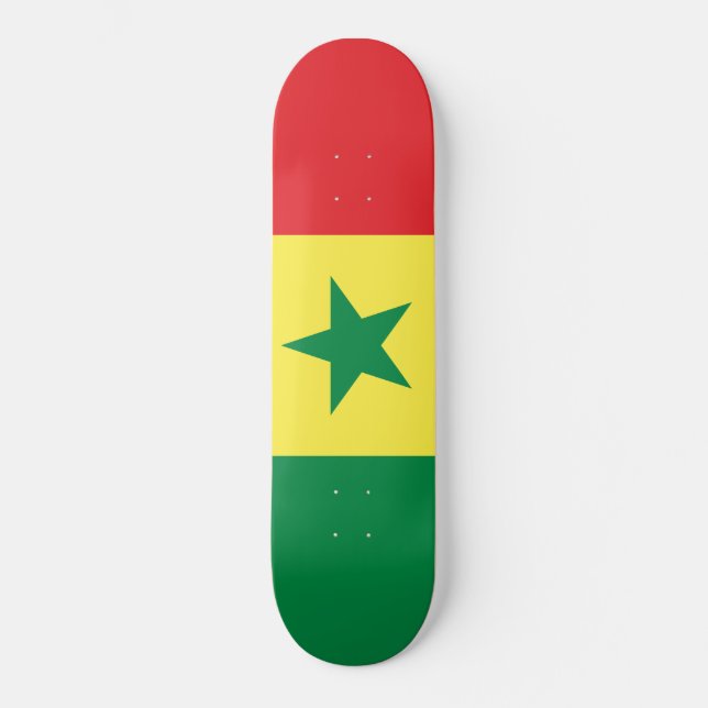Flagge Senegals Skateboard (Vorderseite)
