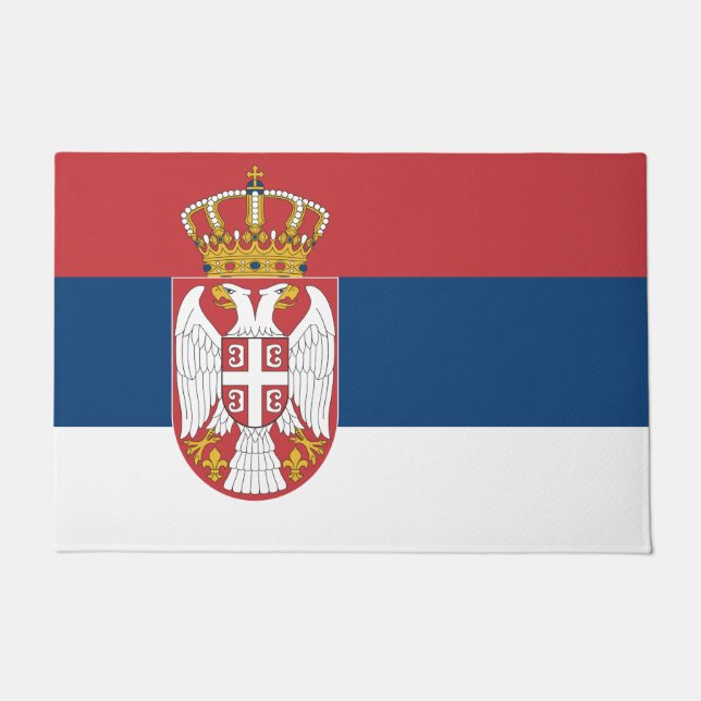 Flagge Serbien Fußmatte (Vorderseite)