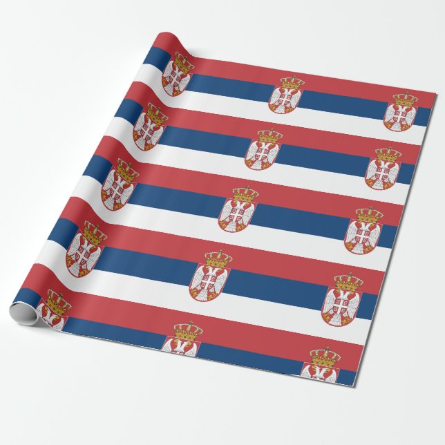 Flagge Serbien Geschenkpapier (Ungerollt)