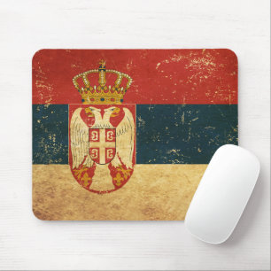 Flagge Serbien Mousepad