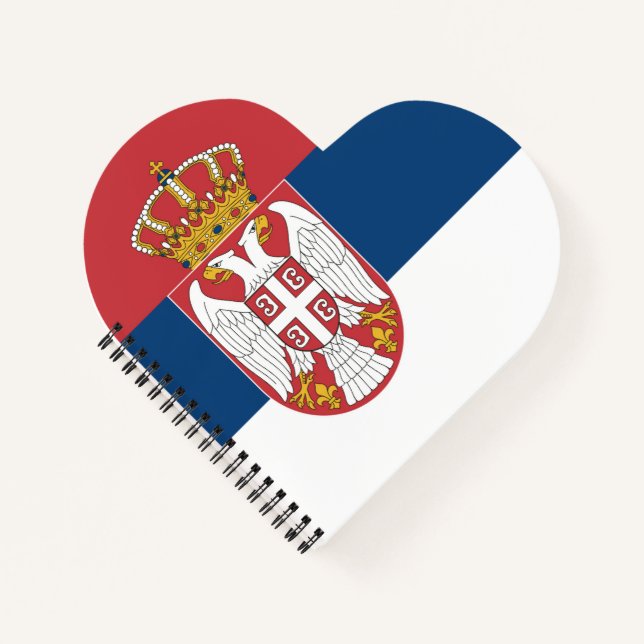 Flagge Serbien Notizbuch (Vorderseite)