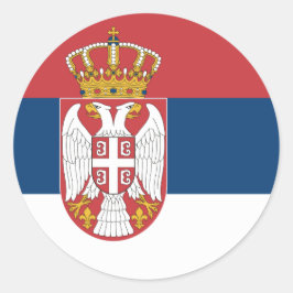 Flagge Serbien Runder Aufkleber