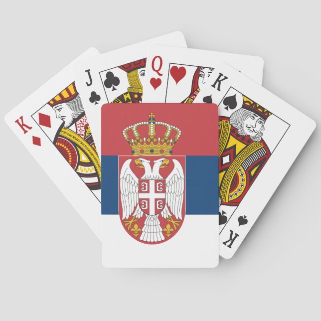 Flagge Serbien Spielkarten (Rückseite)