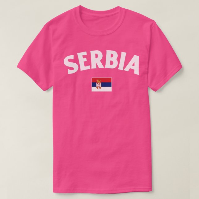 Flagge Serbien T-Shirt (Design vorne)