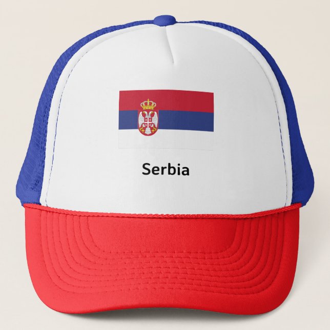 Flagge Serbien Truckerkappe (Vorderseite)