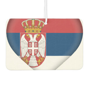 Flagge Serbiens Autolufterfrischer