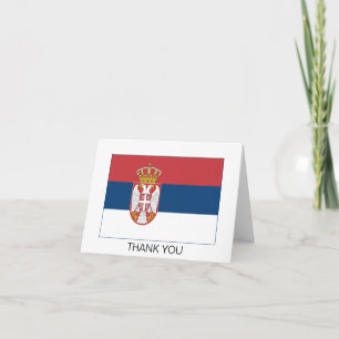 Flagge Serbiens Dankeskarte