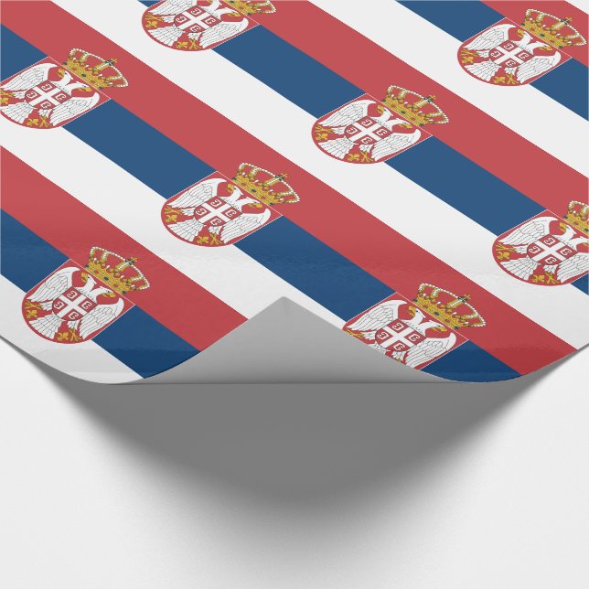 Flagge Serbiens Geschenkpapier (Ecke)