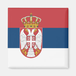 Flagge Serbiens Magnet