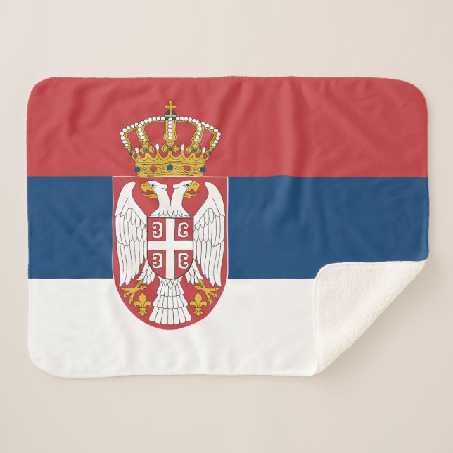 Flagge Serbiens Sherpadecke (Vorderseite (Horizontal))