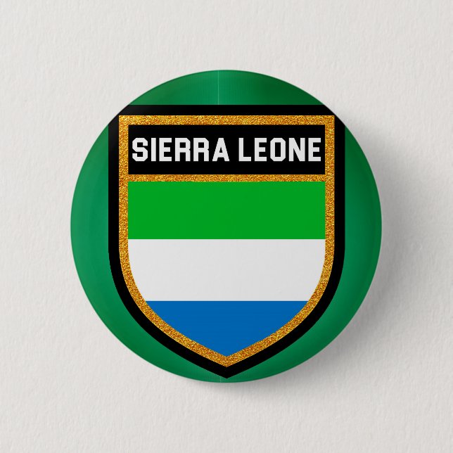 Flagge Sierra Leones Button (Vorderseite)