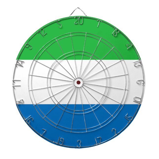 Flagge Sierra Leones Dartscheibe (vorne)