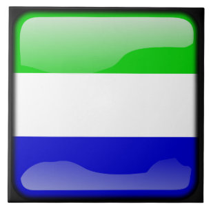 Flagge Sierra Leones Fliese