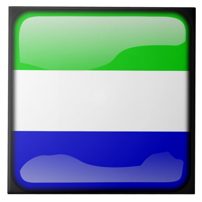 Flagge Sierra Leones Fliese (Vorderseite)