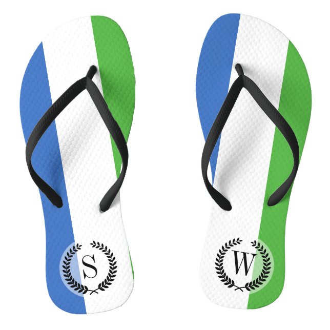 Flagge Sierra Leones Flip Flops (Fußbett)