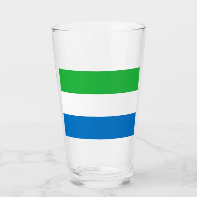 Flagge Sierra Leones Glas (Vorderseite)