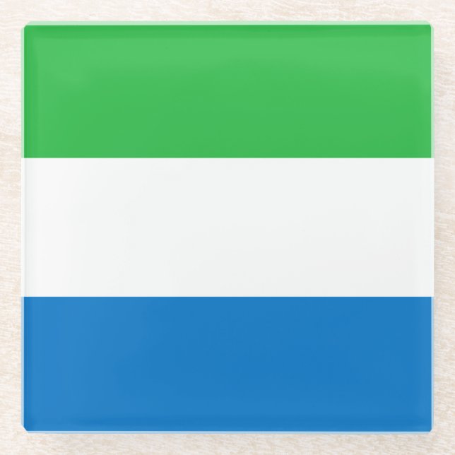 Flagge Sierra Leones Glasuntersetzer (Vorderseite)