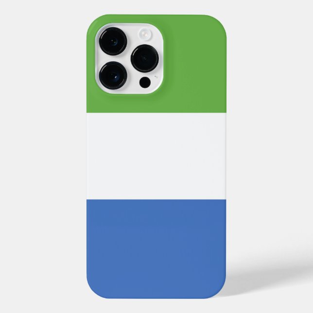 Flagge Sierra Leones iPhone 14 Pro Max Hülle (Rückseite)