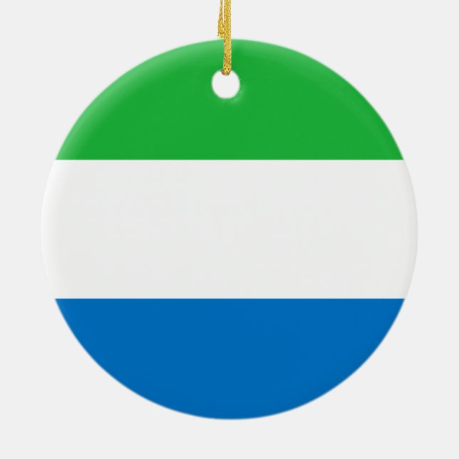 Flagge Sierra Leones Keramik Ornament (Hinten)