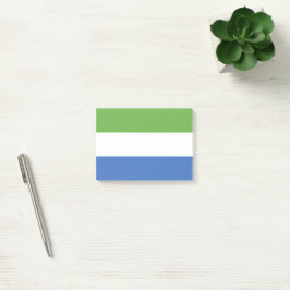 Flagge Sierra Leones Post-it Klebezettel