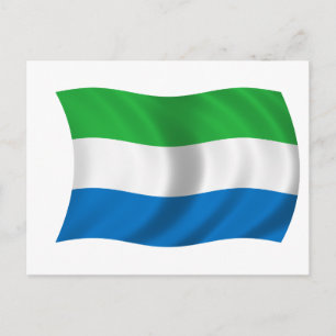 Flagge Sierra Leones Postkarte