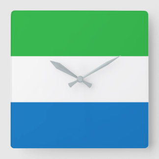 Flagge Sierra Leones Quadratische Wanduhr