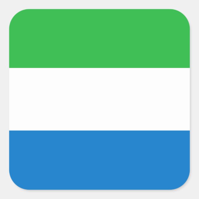 Flagge Sierra Leones Quadratischer Aufkleber (Vorderseite)