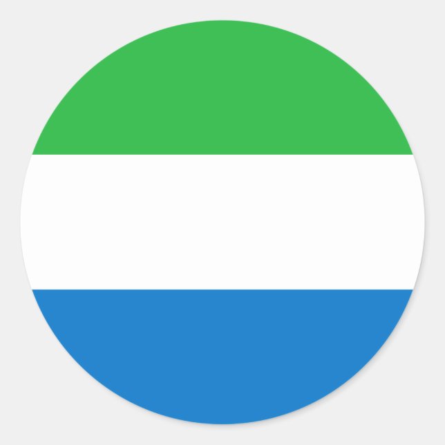 Flagge Sierra Leones Runder Aufkleber (Vorderseite)