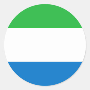 Flagge Sierra Leones Runder Aufkleber