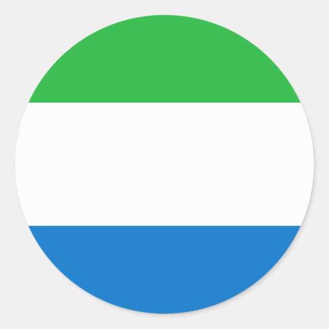 Flagge Sierra Leones Runder Aufkleber (Vorderseite)