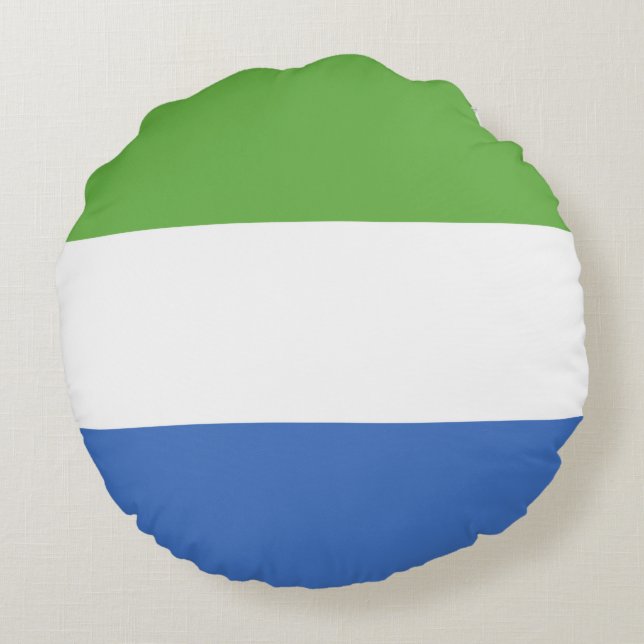 Flagge Sierra Leones Rundes Kissen (Rückseite)