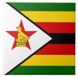 Flagge Simbabwes Fliese