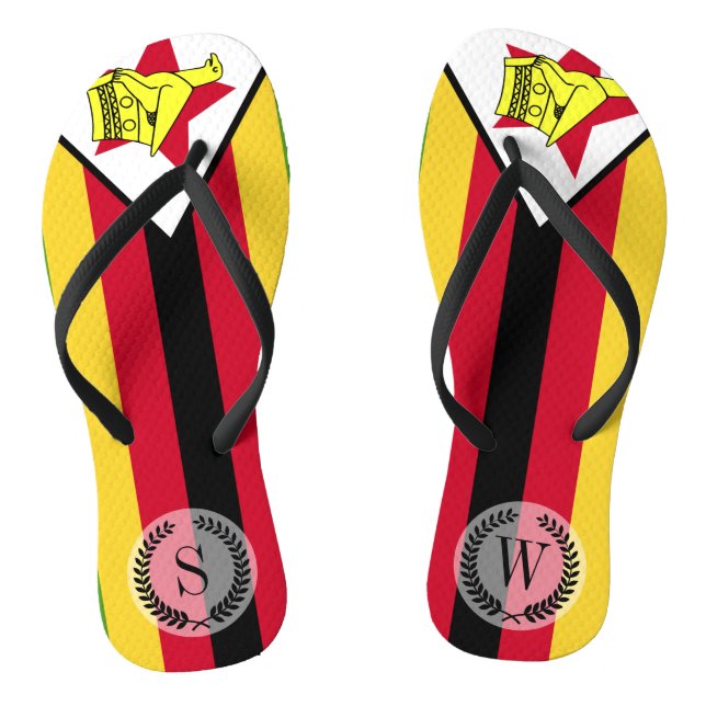 Flagge Simbabwes Flip Flops (Fußbett)