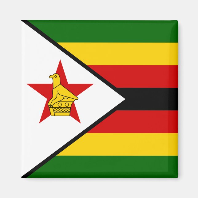 Flagge Simbabwes Magnet (Vorne)
