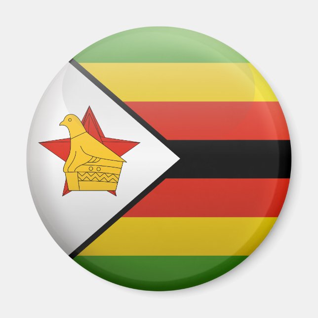 Flagge Simbabwes Magnet (Vorne)