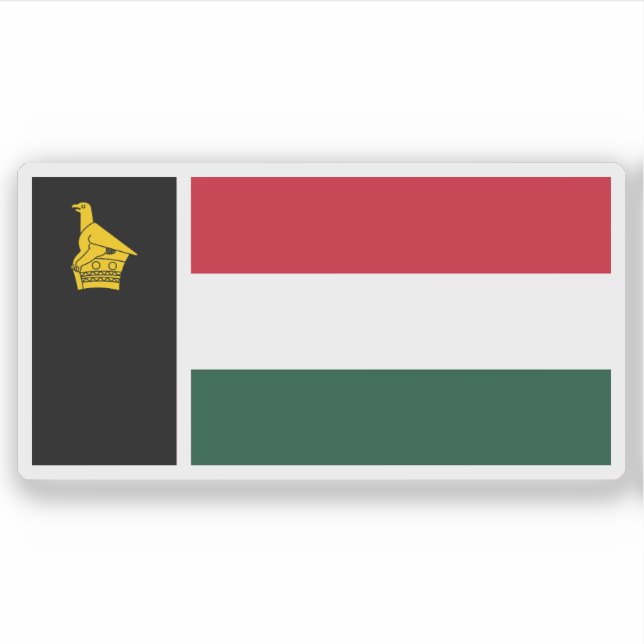 Flagge Simbabwes Rhodesia Aufkleber (Vorderseite)