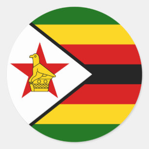 Flagge Simbabwes Runder Aufkleber
