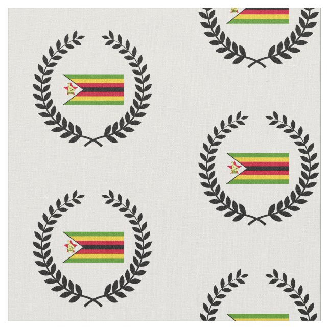 Flagge Simbabwes Stoff (Nahaufnahme)