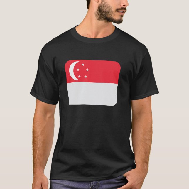 Flagge Singapur T-Shirt (Vorderseite)