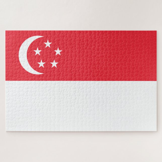 Flagge Singapurs (Horizontal)