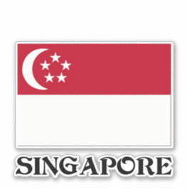 Flagge Singapurs Aufkleber