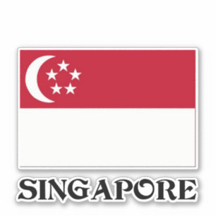 Flagge Singapurs Aufkleber