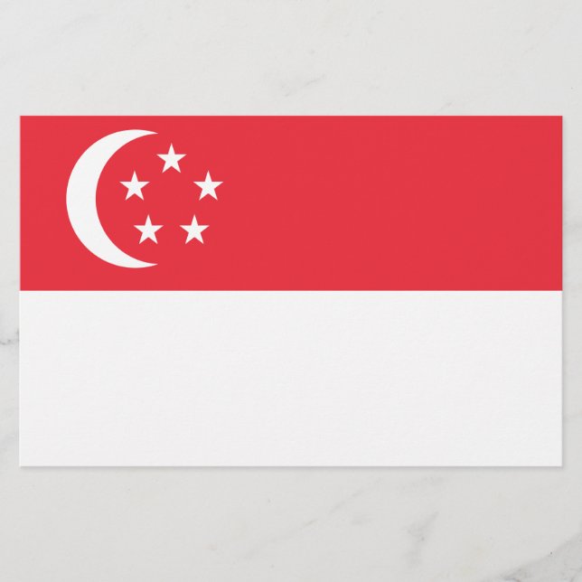 Flagge Singapurs Briefpapier (Vorderseite)